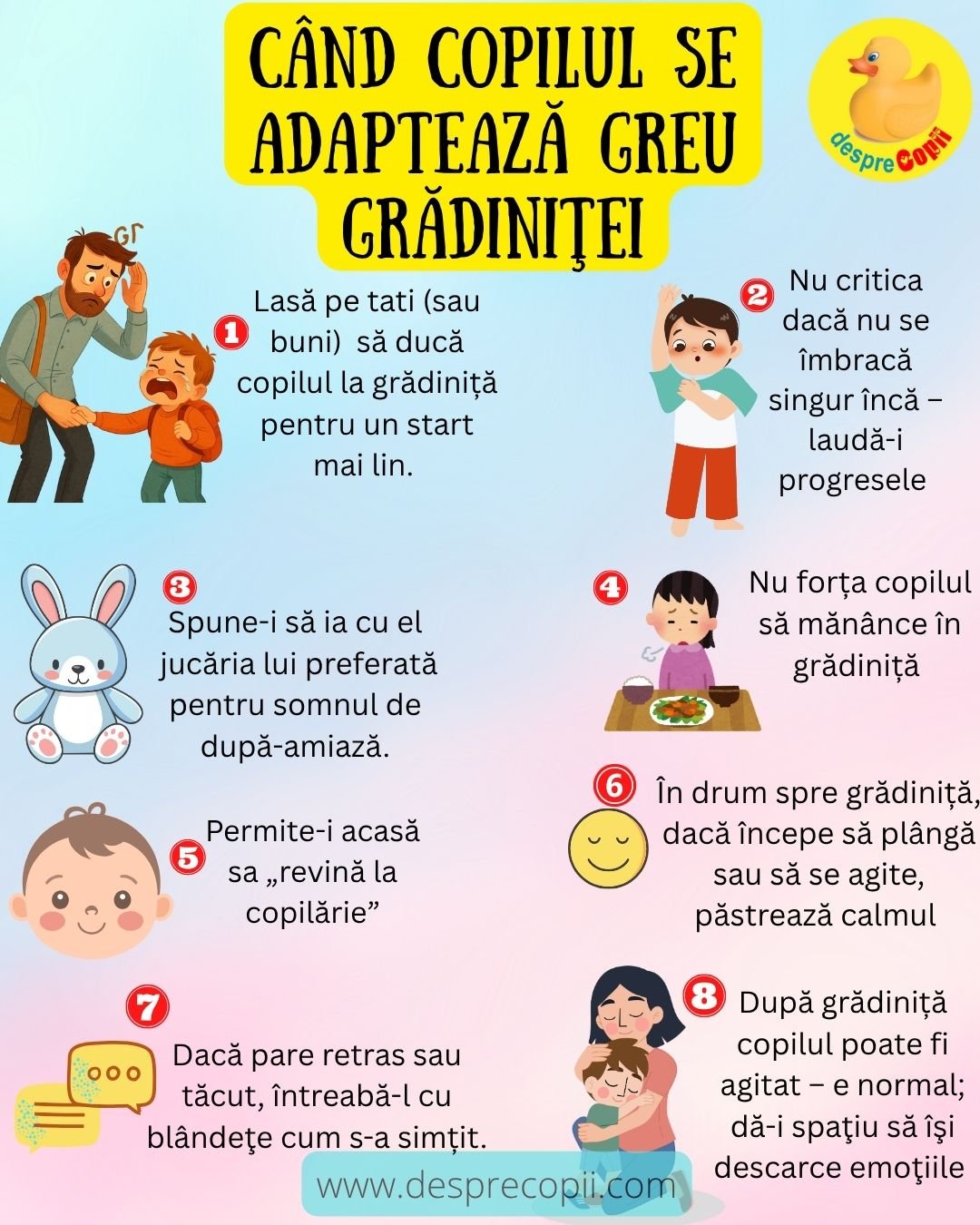 adaptare gradinita copil 
